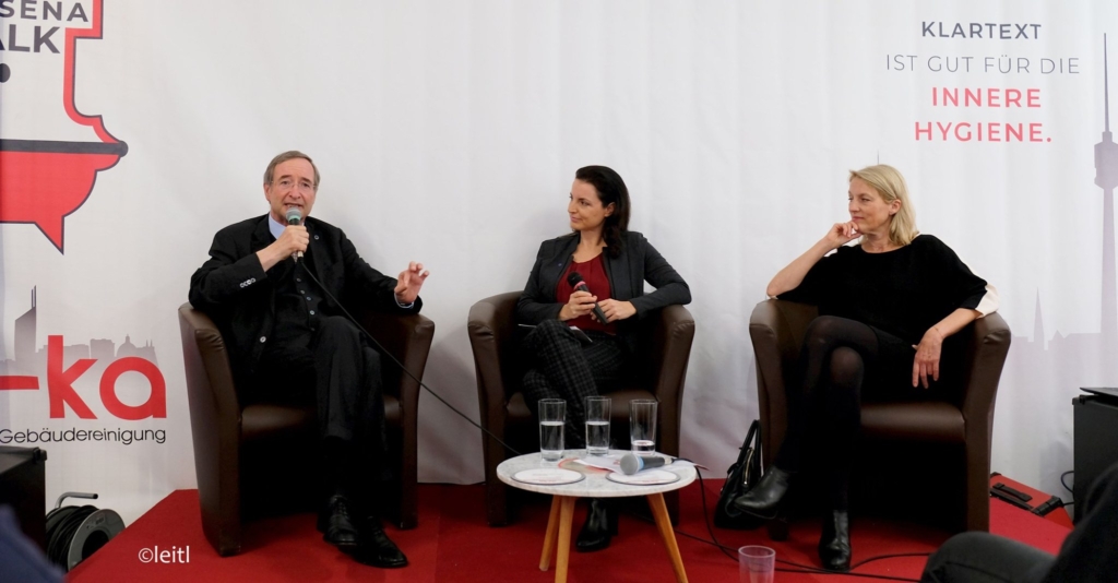 Bassena Talk: Diskussion mit Evelyn Regner und Christoph Leitl, 22. Mai 2019