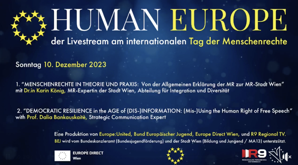 HUMAN EUROPE – Am Tag der Menschenrechte, 10. Dezember 2023