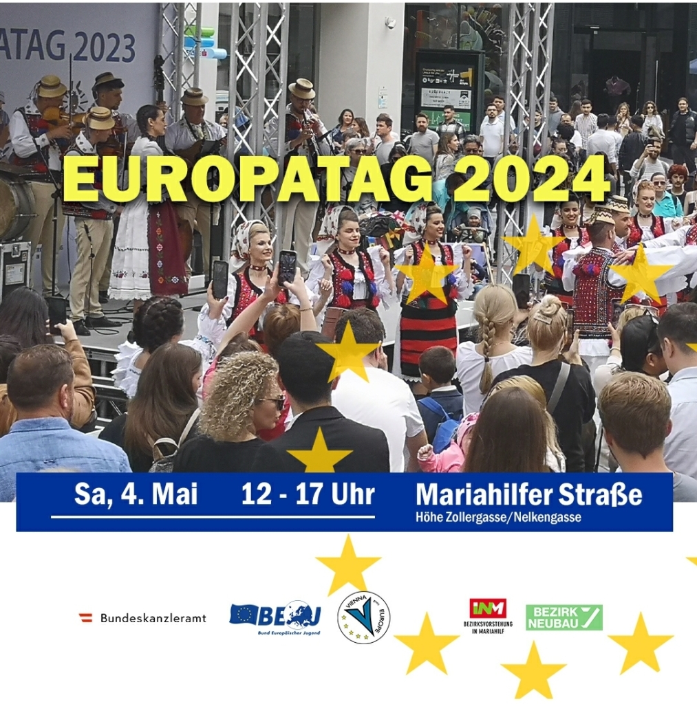 Europatag 2024 – Moderation der Straßenaktion am 04. Mai 2024, 12.00-17.00 Mariahilferstraße Wien
