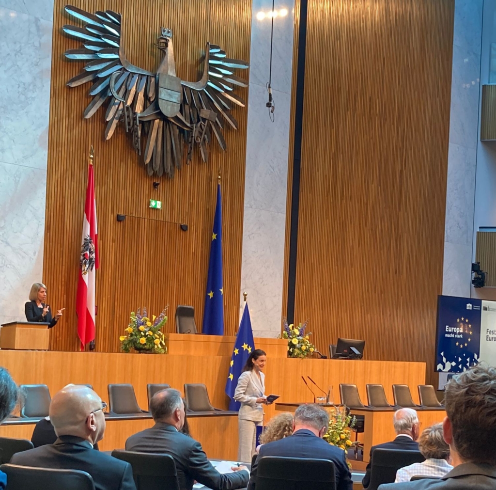 „Europa macht stark“ – Festakt der Österreichischen Bundesregierung im Parlament, Moderation am 06. Mai 2024